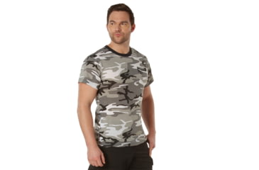 Image of Rothco Pocket T-Shirt Collection Available In Cotton/Poly and Moisture Wicking Poly, City Camo, Extra Large, Moisture Wicking, 56950-CityCamo-MoistureWicking-XL