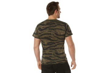 Image of Rothco Pocket T-Shirt Collection Available In Cotton/Poly and Moisture Wicking Poly, Tiger Stripe Camo, Extra Large, Moisture Wicking, 56960-TigerStripeCamo-MoistureWicking-XL