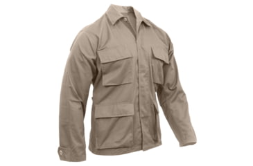 Image of Rothco Poly/Cotton Twill Solid BDU Shirts, Khaki, XL, 7900-Khaki-XL