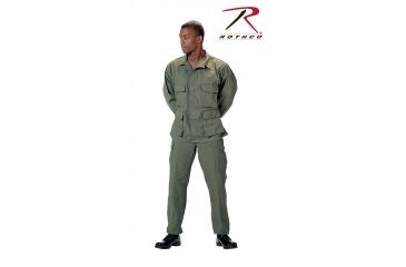Image of Rothco Poly/Cotton Twill Solid BDU Shirts, Khaki, XL, 7900-Khaki-XL