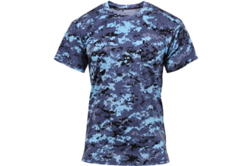 Image of Rothco Polyester Performance T-Shirt, Mens, Sky Blue Digital Camo, Large, 44030-031