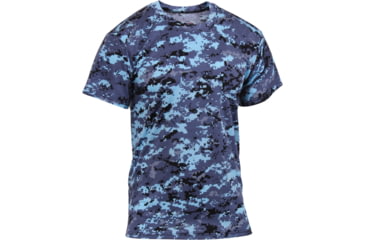 Image of Rothco Polyester Performance T-Shirt, Mens, Sky Blue Digital Camo, Large, 44030-031