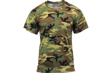 Image of Rothco Polyester Performance T-Shirt, Mens, Woodland Camo, Extra Large, 44010-401