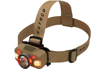 Image of Rothco Rechargeable 600 Lumen LED Headlamp, Coyote Brown, 28560-CoyoteBrown