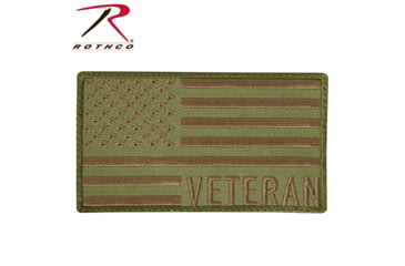 Image of Rothco Veteran US Flag Patch, Coyote Brown, 1873