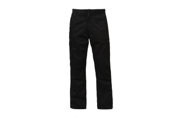 Image of Rothco Relaxed Fit Zipper Fly BDU Pants, Black, M, 2971-Black-M