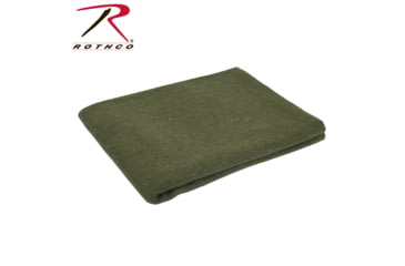 Image of Rothco Wool Rescue Survival Blanket, Olive Drab, 66x90in, 10531-OliveDrab-66x90