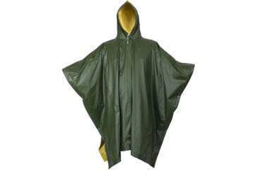 Image of Rothco Reversible Rubberized Poncho, Olive Drab/Yellow, One Size, 3624