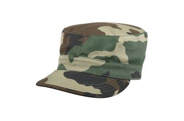 Image of Rothco Rip-Stop Fatigue Caps, Woodland Camo, Small, 4513-WoodlandCamo-S