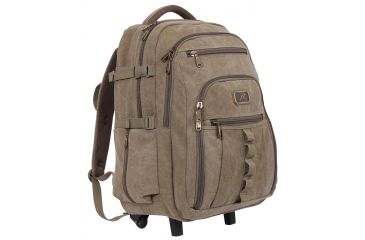 Image of Rothco Rolling Canvas Backpack, Khaki, 20056-Khaki