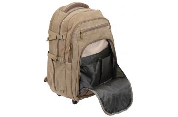 Image of Rothco Rolling Canvas Backpack, Khaki, 20056-Khaki