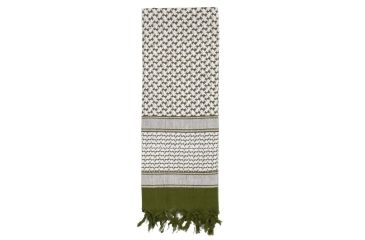 Image of Rothco Shemagh Tactical Desert Scarf, Olive Drab / White, 8537-OliveDrabWhite