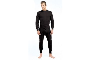 Image of Rothco Single Layer Poly Underwear Bottoms - Men's, Small, Black, 6225-517