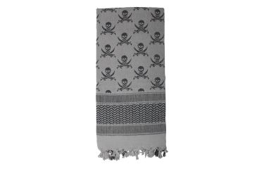 Image of Rothco Skulls Shemagh Tactical Desert Scarf, Grey, 8539-Grey