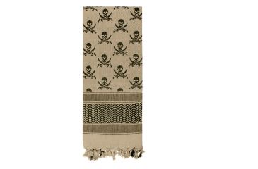 Image of Rothco Skulls Shemagh Tactical Desert Scarf, Tan, 8539-Tan
