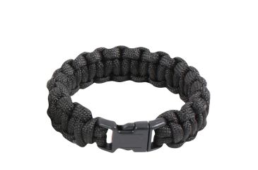 Image of Rothco Solid Color Paracord Bracelet, Black, 9, 925-Black-9Inches