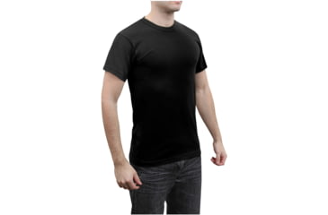 Image of Rothco Solid Color Poly/Cotton Military T-Shirt, Black, M, 6670-Black-M