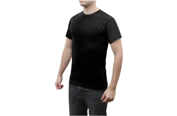 Image of Rothco Solid Color Poly/Cotton Military T-Shirt, Black, M, 6670-Black-M