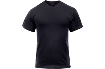Image of Rothco Solid Color Poly/Cotton Military T-Shirt, Black, M, 6670-Black-M