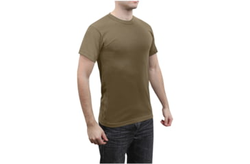 Image of Rothco Solid Color Poly/Cotton Military T-Shirt, Brown, XL, 6848-Brown-XL