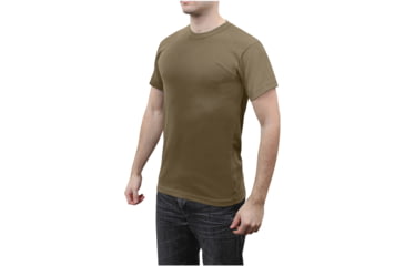 Image of Rothco Solid Color Poly/Cotton Military T-Shirt, Brown, XL, 6848-Brown-XL