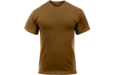Image of Rothco Solid Color Poly/Cotton Military T-Shirt, Brown, XL, 6848-Brown-XL