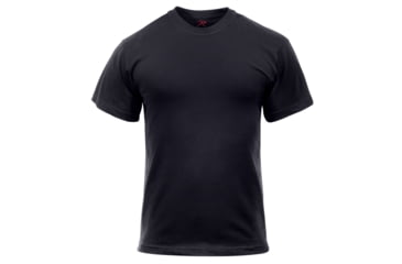 Image of Rothco Solid Color Poly/Cotton Military T-Shirt, Black, M, 6670-Black-M