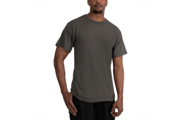 Image of Rothco Solid Color Poly/Cotton Military T-Shirt - Mens, Charcoal Grey, Small, 67630-CharcoalGrey-S