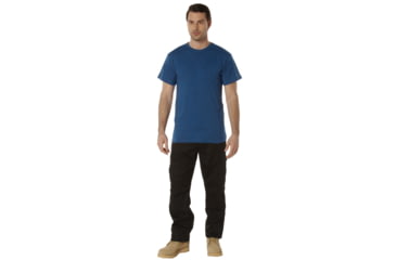 Image of Rothco Solid Color Poly/Cotton Military T-Shirt - Mens, Extra Large, Heather Blue, 66680-HeatherBlue-XL