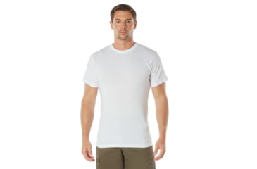 Image of Rothco Solid Color Cotton/Polyester T-Shirt - Mens, White, Extra Large, 18150-White-XL