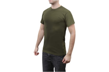 Image of Rothco Solid Color Poly/Cotton Military T-Shirt, Olive Drab, Extra Small, 6979-OliveDrab-XS