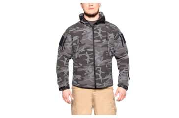 Image of Rothco Special Ops Soft Shell Jacket - Mens, Black Camo, Small, 97675-BlackCamo-S