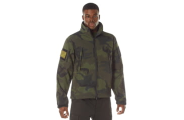 Image of Rothco Special Ops Soft Shell Jacket - Men's, S, Camo, 12055-MidnightWoodlandCamo-S