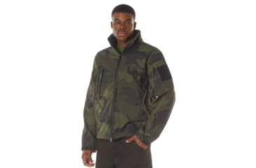 Image of Rothco Special Ops Soft Shell Jacket - Men's, S, Camo, 12055-MidnightWoodlandCamo-S