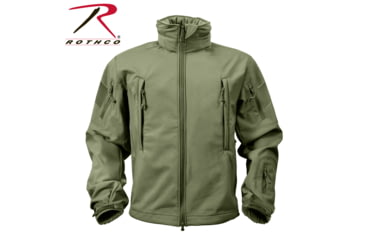 Image of Rothco Special Ops Soft Shell Jacket - Men's, S, Camo, 12055-MidnightWoodlandCamo-S