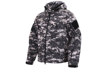 Image of Rothco Special Ops Soft Shell Jacket - Men's, S, Camo, 12055-MidnightWoodlandCamo-S