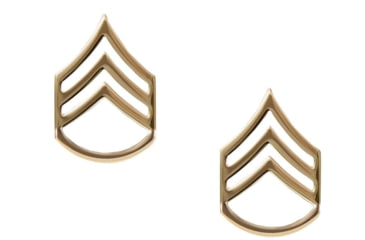 Image of Rothco Staff Sergeant Polished Insignia, Gold, 1644