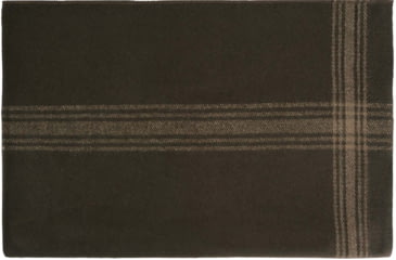 Image of Rothco Striped Outdoor Wool Blanket, Brown Tan, 11096-BrownTan