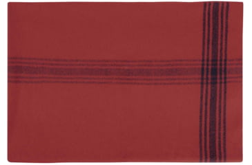 Image of Rothco Striped Outdoor Wool Blanket, Red/Navy/Blue, 11095-RedNavyBlue