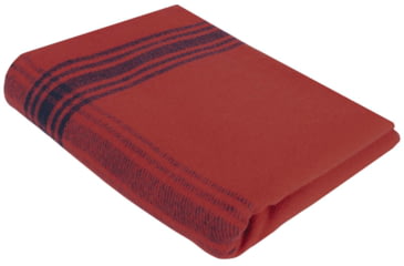 Image of Rothco Striped Outdoor Wool Blanket, Red/Navy/Blue, 11095-RedNavyBlue