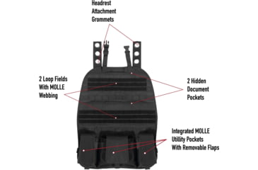 Image of Rothco Tactical Car Seat Panel - Black, 3902