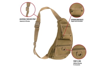 Image of Rothco Tactical Crossbody Bag, Coyote Brown, 613902039346