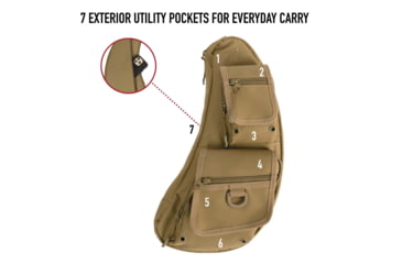 Image of Rothco Tactical Crossbody Bag, Coyote Brown, 613902039346