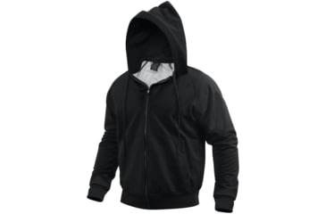 Image of Rothco Thermal Lined Hooded Sweatshirt - Mens, Extra Large, Black, 6260-018