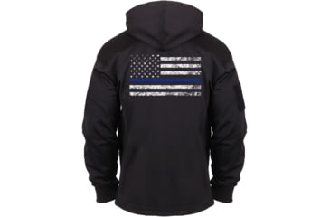 Image of Rothco Thin Blue Line Concealed Carry Hoodie, Black, Extra Small, 52071-Black-XS