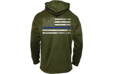 Image of Rothco Thin Blue Line Concealed Carry Hoodie, Olive Drab, Small, 52471-OliveDrab-S