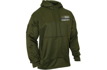 Image of Rothco Thin Blue Line Concealed Carry Hoodie, Olive Drab, Small, 52471-OliveDrab-S