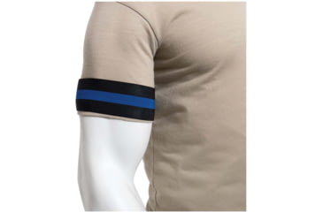 Image of Rothco Thin Blue Line Mourning Arm Band, 1009