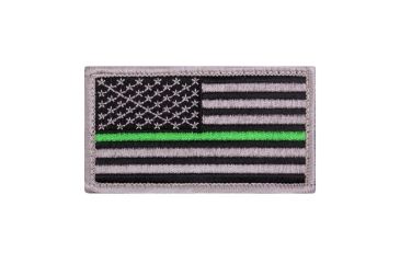Image of Rothco Thin Green Line US Flag Patch - Hook Back, 1893