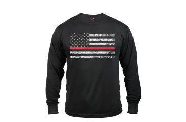 Image of Rothco Thin Red Line Long Sleeve T-shirt, 2XL, 3921-2XL
